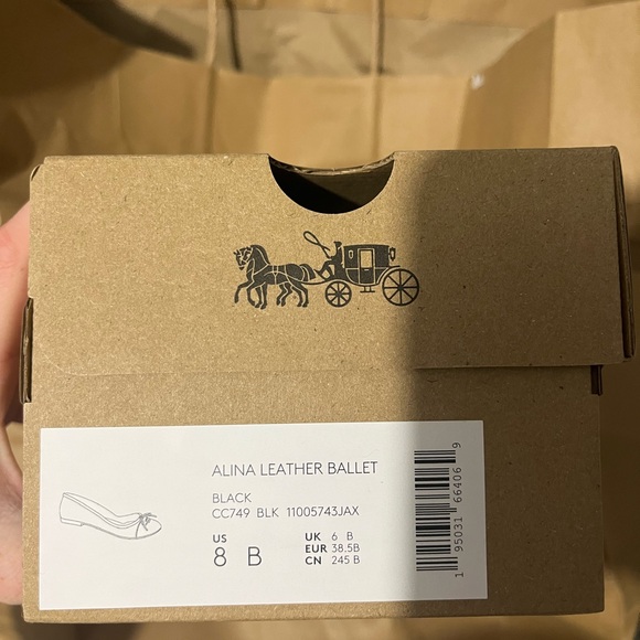 Coach Black Leather Loafers Flats - Picture 2 of 4